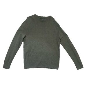 J. Crew Wool Merino Wool Bland Cardigan Sweater Dark Green Size M Old Money